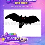 Free Red Eyes Free Spooky Flying Bat Halloween Night Free SVG - Instant Download