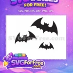 Free Dark Flying Bats Free Creepy Night Shadow Halloween Theme Free SVG - Instant Download