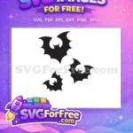 Free Dark Flying Free Spooky Bats Halloween Decor Free SVG - Instant Download
