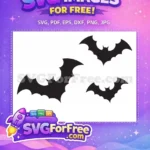 Free spooky flying Free dark gray Halloween night Free SVG - Instant Download