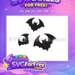 Free Dark Spooky Free Flying Horned Halloween Night Free SVG - Instant Download