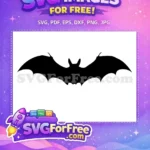 Free Black Bat Silhouette Free Flying Halloween Spooky Free SVG - Instant Download