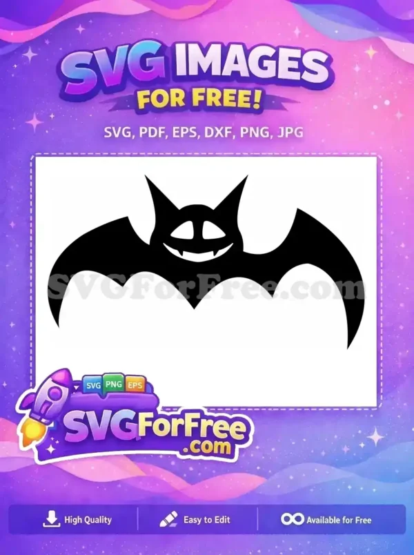 Free Spooky Vampire Smile SVG – Halloween Design A free minimalist black and white SVG design featuring a spooky vampire smile with triangular eyes. Ideal for free Halloween crafts.