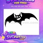 Free White Smiling Jack Free Bats Silhouette Nightmare Free SVG - Instant Download