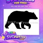 Free Walking Black Bear Free Simple Silhouette Design Nature Free SVG - Instant Download