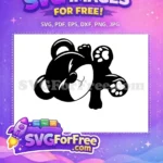 Free Happy Black Bear Free Playful Pawpads Cute Animal Design Free SVG - Instant Download
