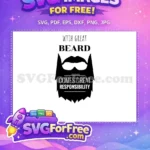 Free Black Beard Silhouette Free Sunglasses Responsibility Quote Hero Free SVG - Instant Download