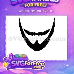 A free stylized beard silhouette vector, perfect for logos, apparel, or digital art projects. Download this free design now!