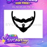 Free Black Mask Beard Free Guy Fawkes Vendetta Free SVG - Instant Download