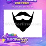 Free Black Beard Free Mustache Silhouette Gentleman's Style Free SVG - Instant Download