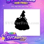 Free Belle Princess Free Elegant Gown Beauty and the Beast Free SVG - Instant Download