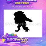Free Angry Beast Silhouette Free Furry Stance Beauty and the Beast Free SVG - Instant Download