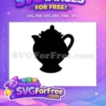 Free Black Teapot Outline Free Iconic Disney Character Beauty and the Beast Free SVG - Instant Download