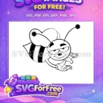 Free Smirking Free Welcoming Bee Coloring Pages Free SVG - Instant Download