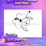 Free Happy Smiling Bee Free Cute Cartoon Bee Coloring Pages Free SVG - Instant Download
