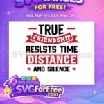 Free Red Banner Distressed Free Enduring Friendship Message Best Friend Quotes Free SVG - Instant Download