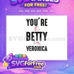 Free Black Betty Distressed Free Red Veronica Script Riverdale Free SVG - Instant Download