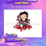 Free Winking Betty Boop Green Eyes Free Motorcycle Biker Betty Boop Free SVG - Instant Download