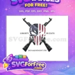 Free Punisher Skull Distressed Flag Free Crossed Rifles 2nd Amendment Free SVG - Instant Download