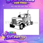 Free Big Rig Free Biker Tattoo Truck Art Free SVG - Instant Download