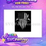 Free Distressed US Flag Free Weightlifting Barbell Biker Tattoo Art Free SVG - Instant Download