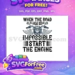 Free Distressed Biker Quote Free Motorcycle With Wings Start The Engine Free SVG - Instant Download