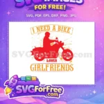 Free Red Motorcycle Silhouette Free Orange Grunge Text Biker Lover Quote Free SVG - Instant Download