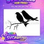Free Flying Birds Silhouette Free Flock Of Birds Nature Free SVG 2 - Instant Download