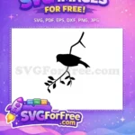 Free Toucan Bird Silhouette Free Perched On Branch Jungle Free SVG - Instant Download