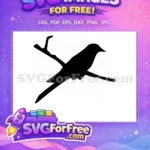 Free Birds Flying Silhouette Free Black Birds Graphic Art Free SVG - Instant Download