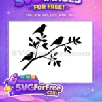 Free Number One Free Bird Silhouette First Birthday Free SVG - Instant Download