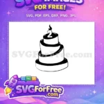 Free Tiered Birthday Cake Free Number 2 Candle Celebration Free SVG - Instant Download