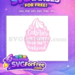 Free Pink Cupcake Silhouette Free Weekend Diet Quote Birthday Quotes Free SVG - Instant Download