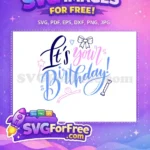 Free Its Your Birthday Quote Free Blue Pink Calligraphy Birthday Quotes Free SVG - Instant Download