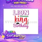 Free Purple Lion Free Red King Birthday Quotes Free SVG - Instant Download