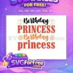 Free Birthday Princess Quote Free Orange Flowers Gift Box Free SVG - Instant Download