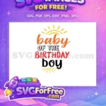 Free Orange Script Baby Free Red Birthday Boy Text Birthday Quotes Free SVG - Instant Download