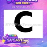 Free Bold Black Letter C Free Black History Month Celebrate Culture Free SVG - Instant Download