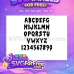 Free Dripping Alphabet Letters Free Melting Font Numbers Graffiti Free SVG - Instant Download