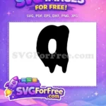 Free Dripping Letter A Free Black Silhouette Art Black History Month Free SVG - Instant Download