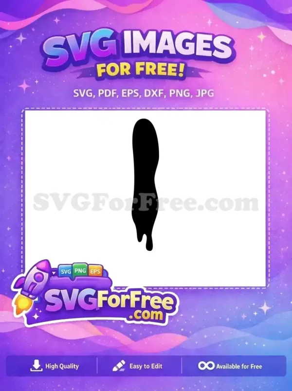 A free abstract black blob SVG, showcasing an organic, irregular shape perfect for modern designs and digital art. Download now!