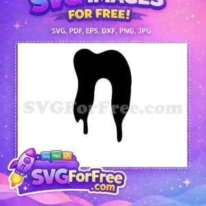 A free black abstract blob SVG, resembling a stylized saddle or dripping liquid, offering versatile design possibilities. Download this free graphic now!