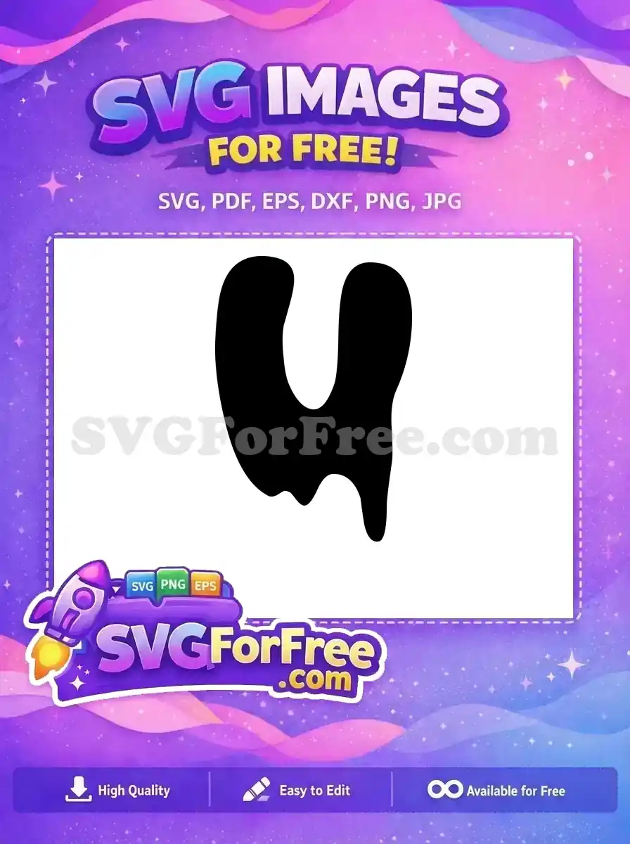 A free abstract black blob shape, an organic and fluid vector design, perfect for various creative projects. Download this free graphic now!