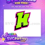 Free Green Letter K Free Pink Outline Black History Month Free SVG - Instant Download
