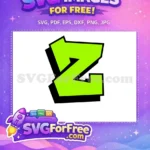 Free Bold Graffiti Z Free Lime Green Urban Art Black History Month Free SVG - Instant Download