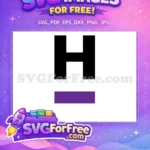 Free Bold Black H Design Free Purple Bar Black History Month Free SVG - Instant Download