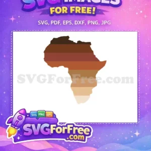 Free Africa map SVG with a rich, horizontal gradient of brown and beige earth tones, ideal for diverse projects.