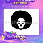 Free Colin Kaepernick Big Afro Free Football Eye Black Black History Month Free SVG - Instant Download