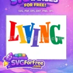 Free Colorful Living Text Free Vibrant Wavy Letters Black History Month Free SVG - Instant Download