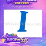 Free Blue Number One Symbol Free Stylized Graphic Black History Month Free SVG - Instant Download